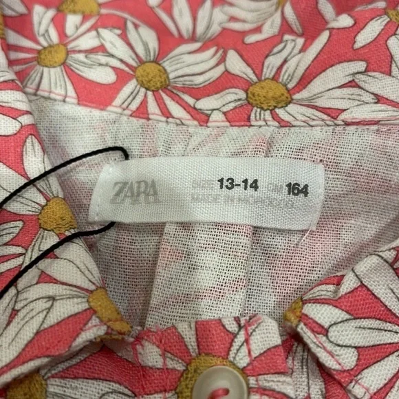 NWT Zara Daisy Shirt And Shorts Set 11/12 13/14 - Picture 10 of 11